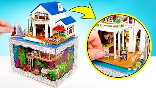 Villa subaquática DIY em miniatura