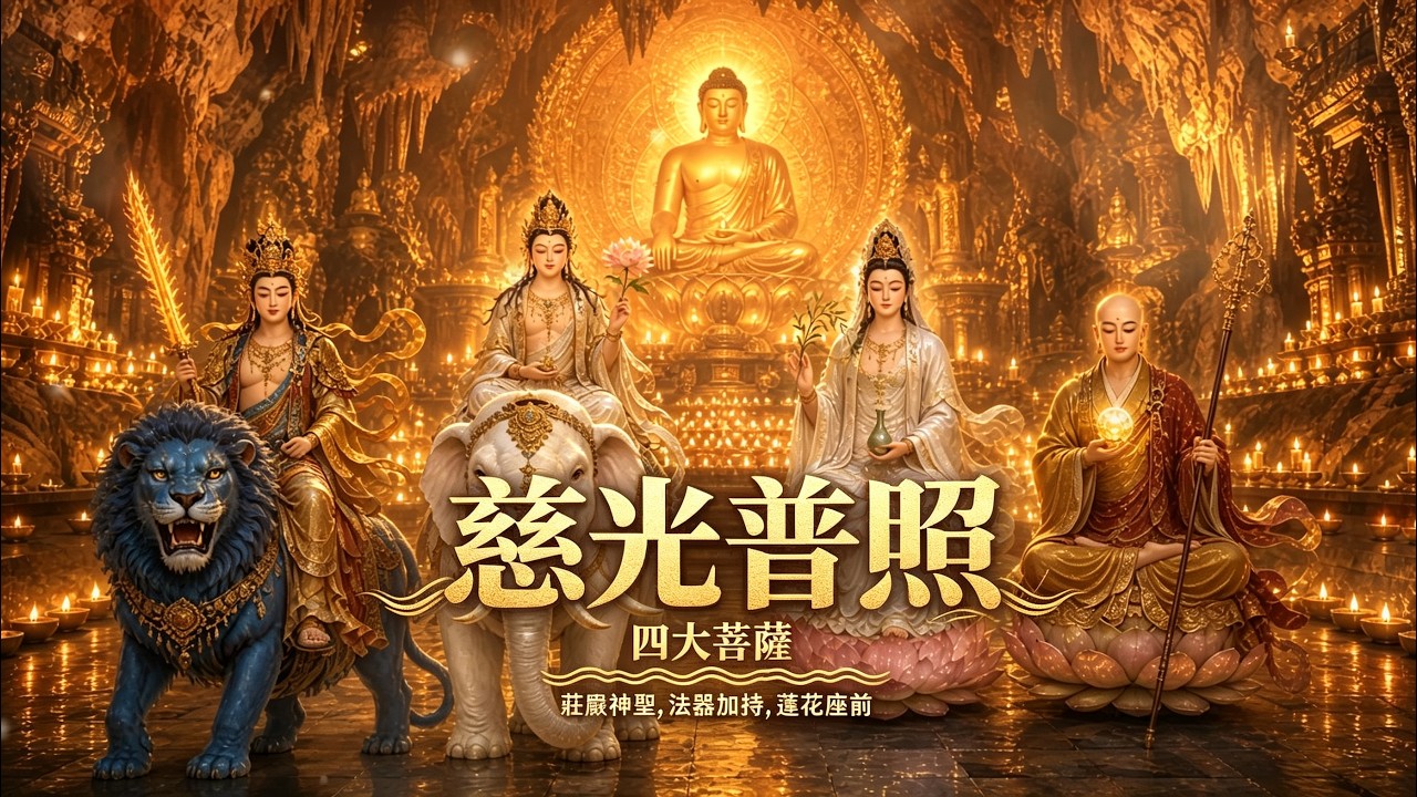 四大菩薩守護佛曲文章封面,原 YouTube 影片縮圖