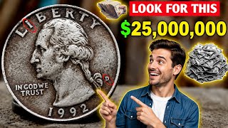 MOST RARE 1992-D WASHINGTON QUARTER VALUE — THIS 25¢ COIN COULD BE WORTH OVER $1,7000!
