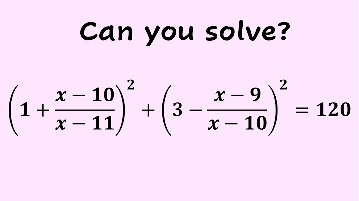 An Outstanding Algebra Equation | Can You Solve This?