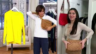 Amy Stran x AHDORNED Quilted Double Bag Messenger on QVC