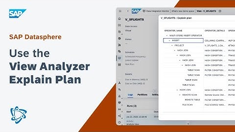 Use the View Analyzer Explain Plan: SAP Datasphere