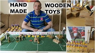 Handmade Wood Pecker Door Knock, Handmade Wood Pecker on a Stick. Handmade Football Table with players. Handmade ...