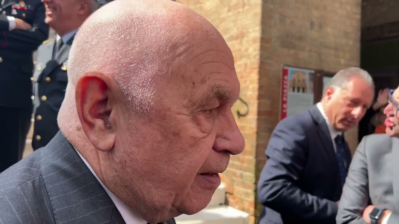 Il ministro della Giustizia Carlo Nordio alla cerimonia in ricordo del 7 aprile '44 a Treviso