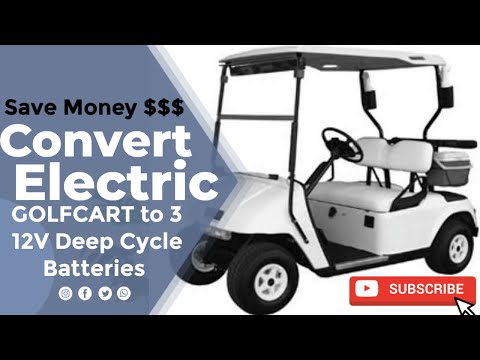 36v Electric EZGO TXT Golf Cart converted to 3 12v Deep Cycle Batteries Saves you Hundreds $$$