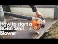 Stihl Blowers: BG 86 CE Starting process