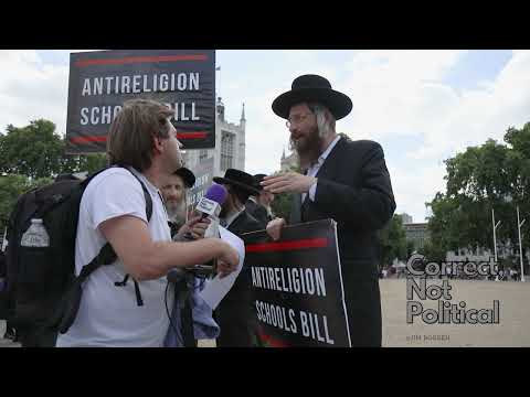 Sensitive Jews (Charedi) Protest UK Govt Proposed School Bill