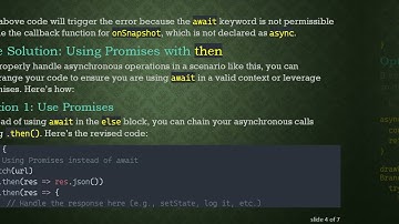 Solving the “await is only valid in async function” Error in React Native