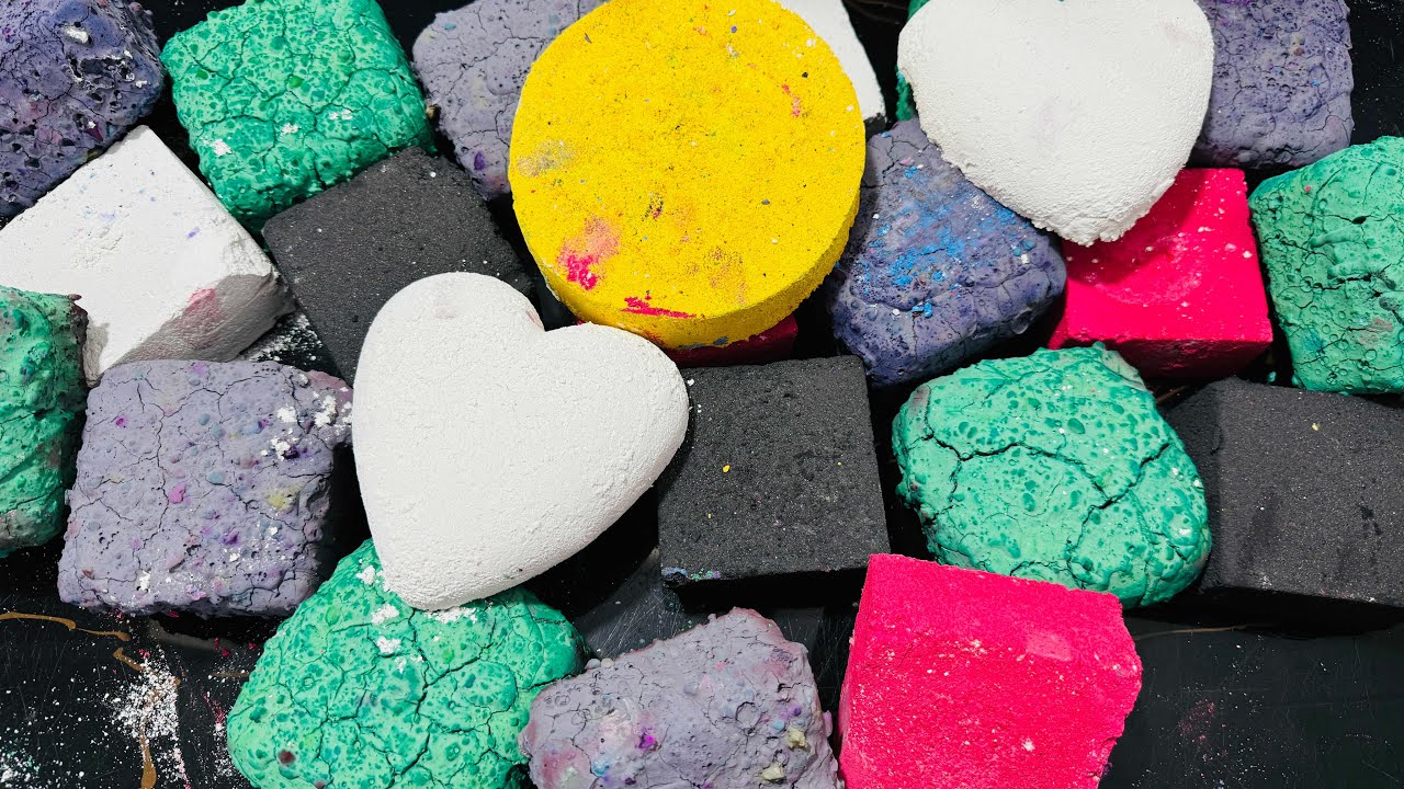 Variety CC Dyed Chalk ASMR Crush | Oddly Satisfying ASMR