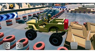Offroad Monster Truck Driving : US Army SUV Car # Android Gamer screenshot 3