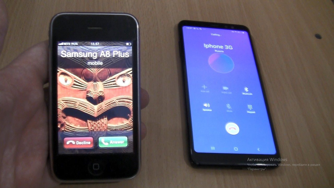 Over the Horizon Incoming &Outgoing call at the Same Time Samsung Galaxy A8+Iphone 3G