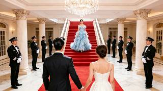 The husband takes his mistress to the party, then his wife arrives with the CEO in a blue dress.