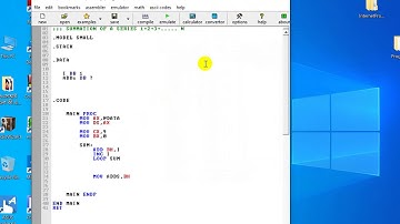11.Summation of a series 1+2+3+.... N |bangla (Assembly program)