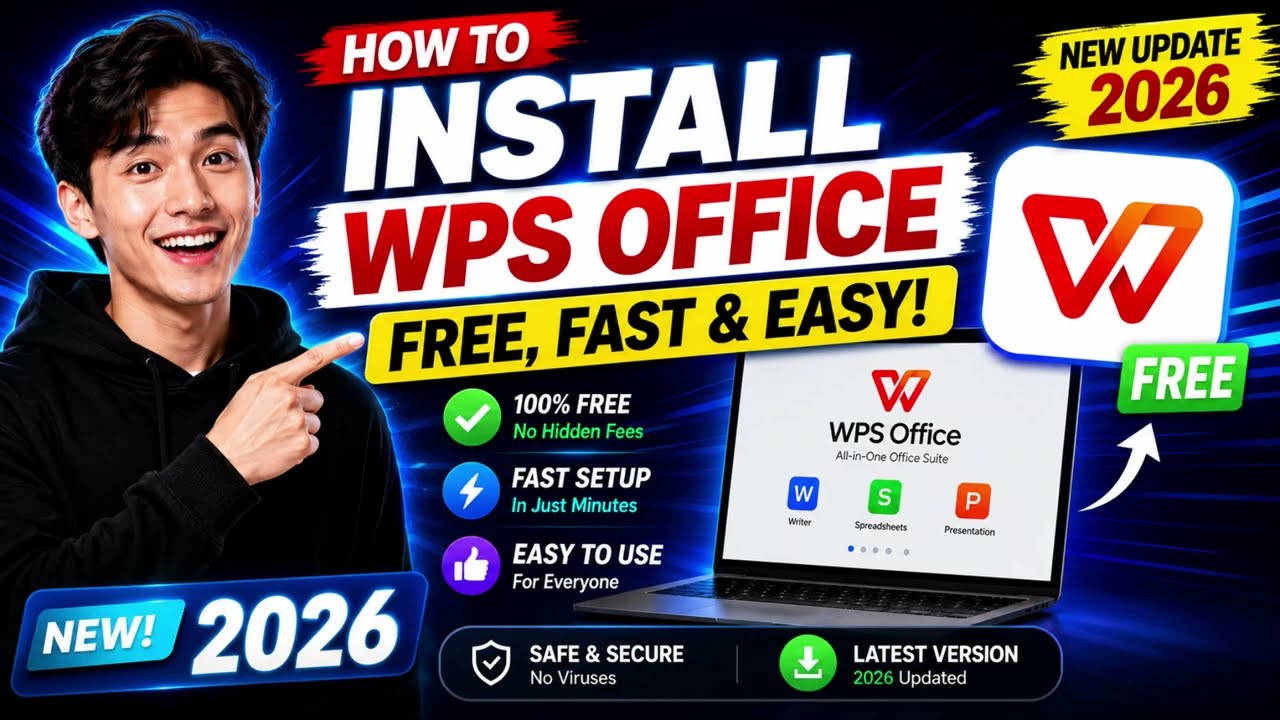 How to Download WPS Office 2026 on PC - Laptop for FREE | WPS Office Free Download
