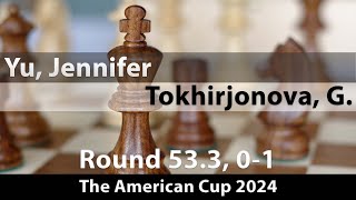 Yu, Jennifer (2292) -- Tokhirjonova, Gulrukhbegim (2269), Women Saint Louis, US 2024 Rd 53.3, 0-1