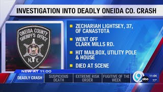 One person killed in single vehicle crash in Oneida Co.
