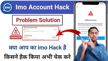 Delete imo Account Permanently | How Secure imo account | imo Manege Device Settings