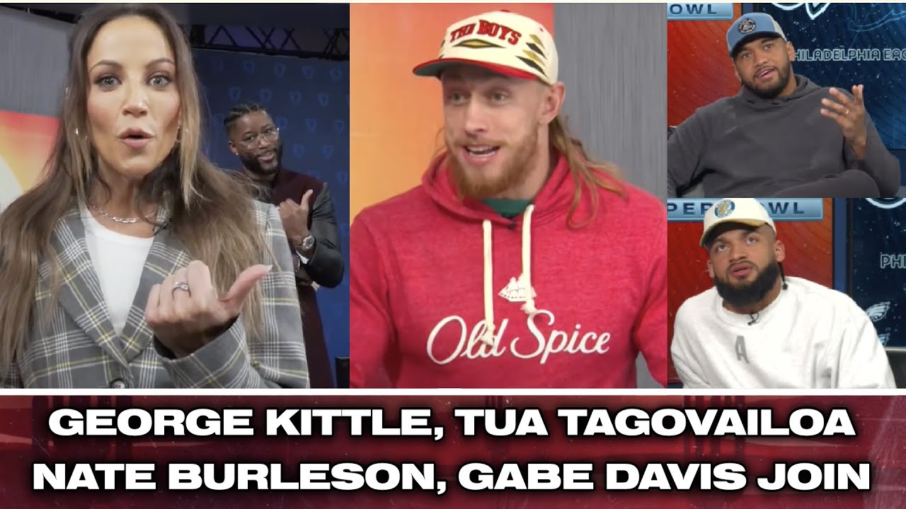 George Kittle, Tua Tagovailoa, Gabe Davis, Nate Burleson Join Kay Adams on Radio Row | Up & Adams