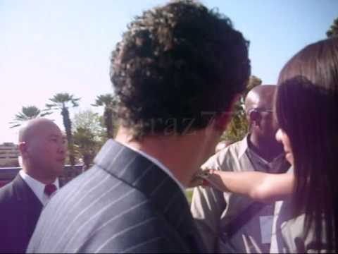 Jonas Brothers and Demi Lovato arriving to KCA 2010