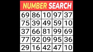 【Number Search】🧩 Ultimate Eye Test Challenge!【Sharp Eyes Challenge】 👁️#quiz #brain#brainexercise  Care Tips