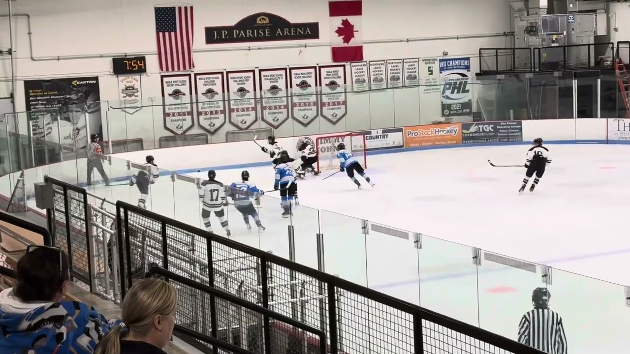 CCM High Performance Tier 1 Lakers - Zach Yamamoto helping forecheck to create a shot on goal.