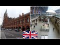 Saint pancras train station walking tour london 4k