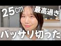 【Vlog】25㎝バッサリさっぱり!‼【ウルフカット～ボブ】