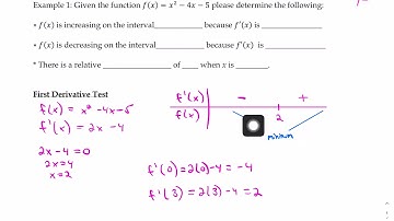 1. First Derivative Test