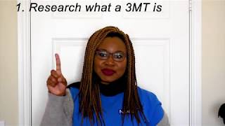 Three Minute Thesis (3MT) Competition Tips