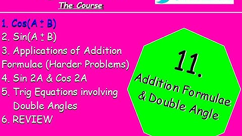 11.1 Double Angle & Addition Formulae 1. Cos(A ± B) - Higher Maths Lessons - @MrThomasMaths cos(X±Y)
