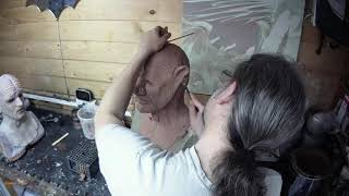 Time-lapse Ogre Silicone Mask Sculpting with Mind Magic Studios