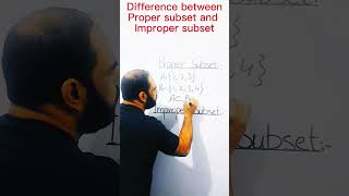 Proper subset and Improper subset difference between proper and Improper subset #maths #shorts