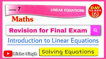 🚜Linear Equations | Chapter 7 Dav Class 6 Maths |Chapter Introduction |Solving Equations|Rishu Singh
