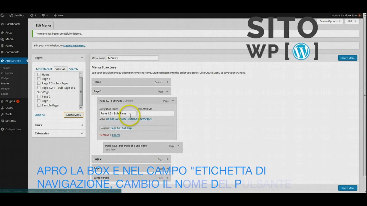 Menu WordPress - YouTube