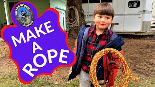 HOW TO MAKE A ROPE WITH AN OLD TIME ROPE MAKING MACHINE