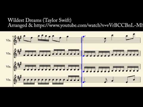 wildest dreams taylor swift violin cover for 4 violins youtube wildest dreams violin sheet music