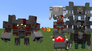 Redstone Monstrosity (Goety) vs Crimson steves more mobs and bosses | Minecraft Java | Mob Battle