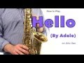 HELLO (Adele) for ALTO SAX