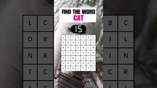 Word Search Challenge⏰ Find the word CAT! #puzzle #cat #catlover #challenge #quiz #trivia #braingame