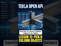 TEKLA OPEN API-Lesson 12 Pick N Column Objects #teklastructures #teklaopenapi #teklaapi #autocad