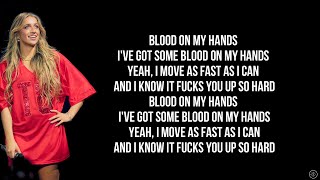 TATE MCRAE - BLOODONMYHANDS ft. FLO MILLI (Lyrics)