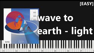 wave to earth - light (Piano Tutorial) | Easy Piano Sheet Music PDF (Synthesia Cover)