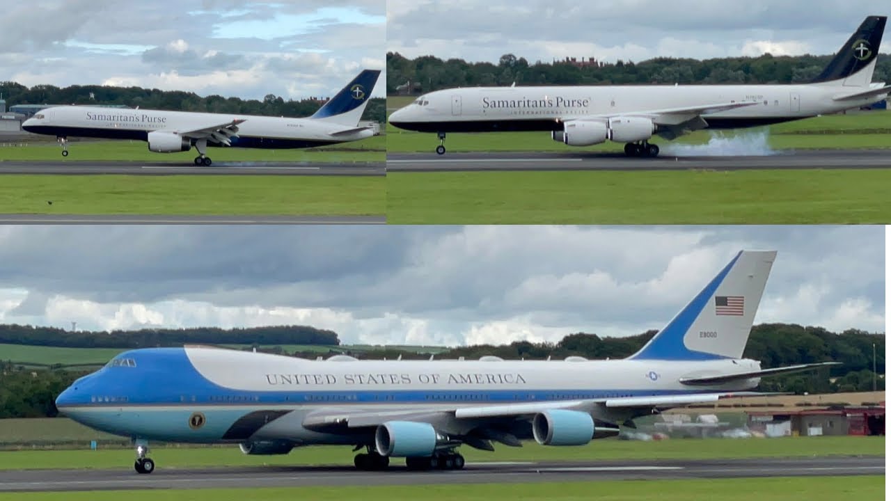 *AF1, DC-8, 757s and more* Some planes at Prestwick Airport - YouTube