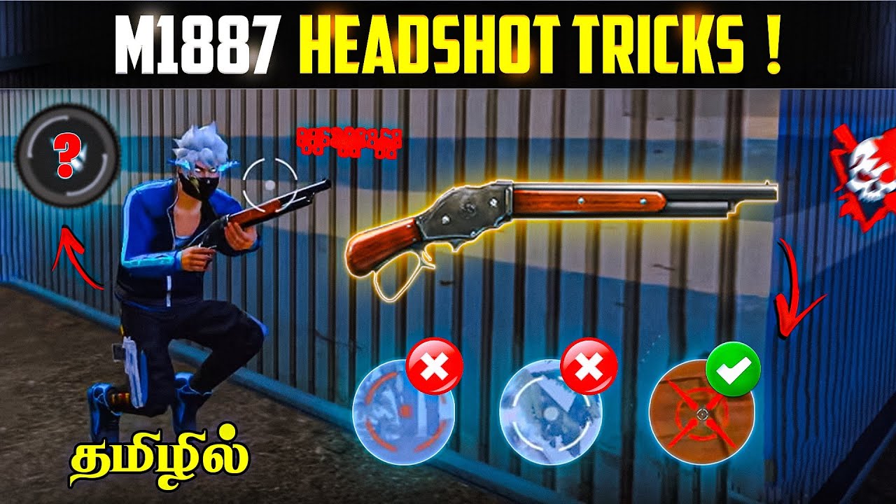 🔥2026 M1887 Headshot Tricks Tamil | Aim Methods And Fire Button Drag Styles | Free Fire ✅