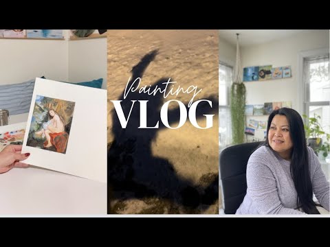 Master Study Series 1 to improve my art 🙌🏼 oil painting ❄️ snowy, cold, art vlog
