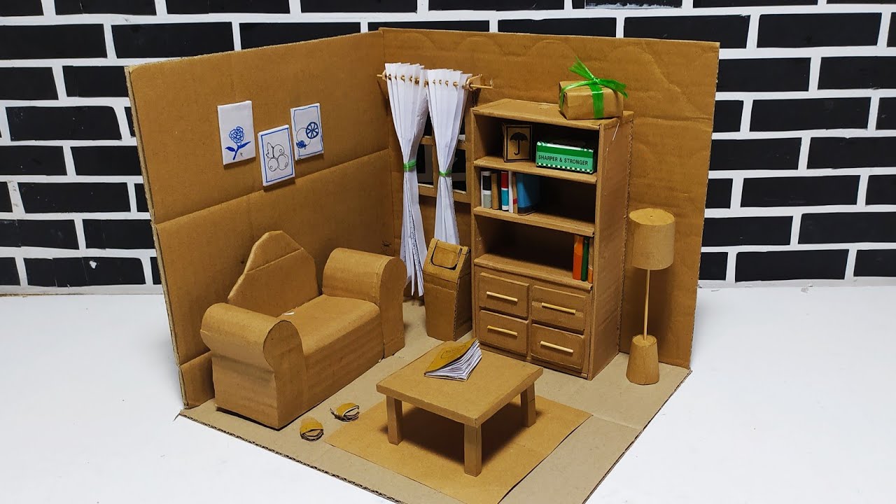 How to make miniature furniture out of cardboard