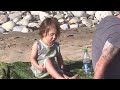 Toddler loves poncho liner (Uncle Ryan)