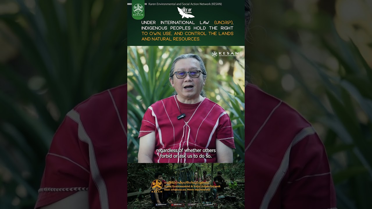 Indigenous peoples hold the right to own, use, and control the lands and natural resources.