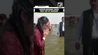 Maha Kumbh: Nupur Sharma takes holy dip in Prayagraj