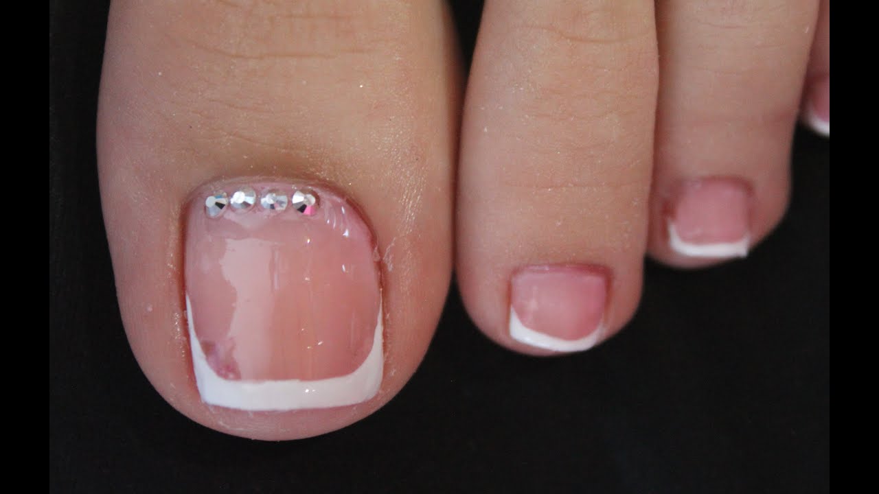 DISEÑO DE UÑAS PARA PIES FRANCES SENCILLO Y FACIL DE HACER - FRENCH NAIL  ART - NLC - thptnganamst.edu.vn